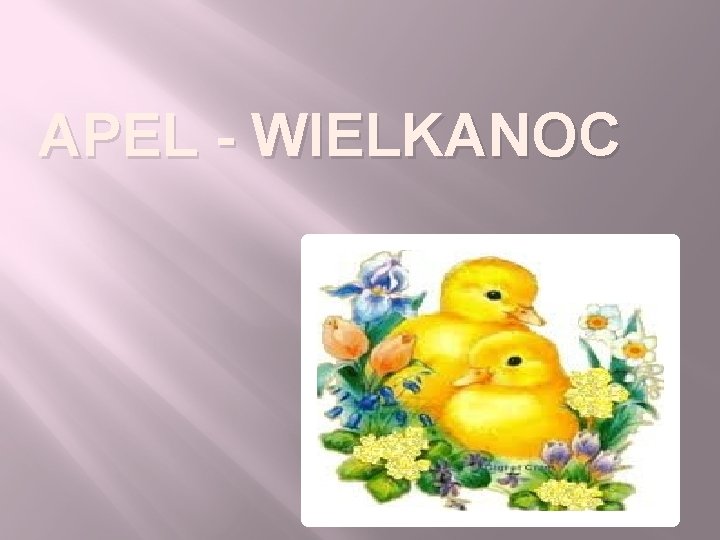 APEL - WIELKANOC 