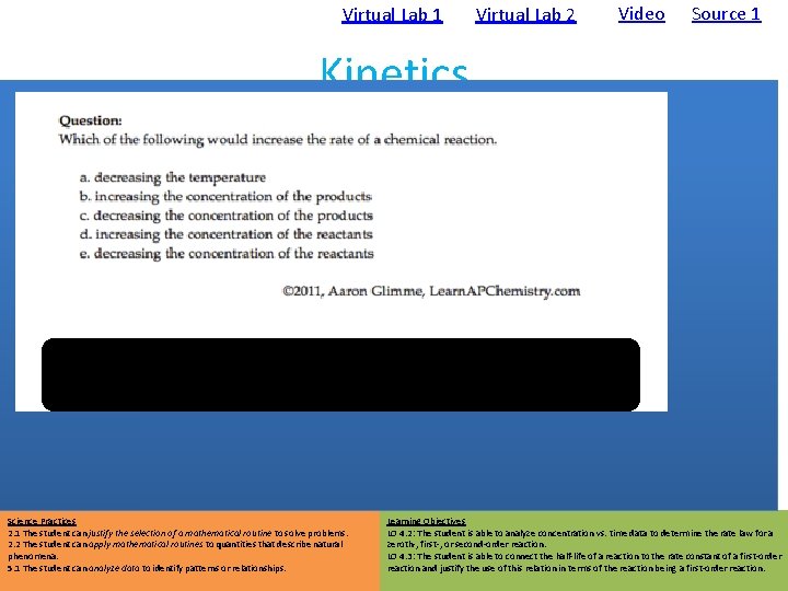 Virtual Lab 1 • Using Spectrometry: Time (s) 1 st Order Plot Video Source