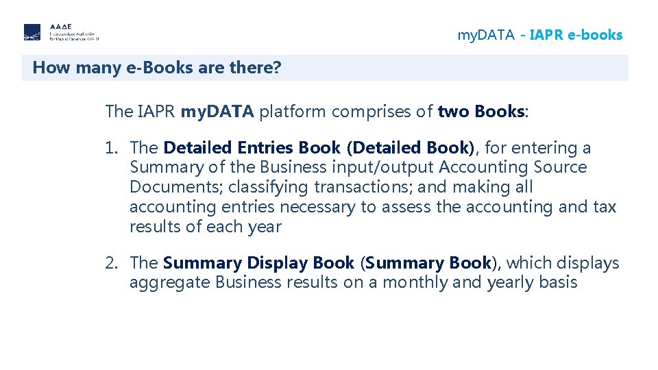 my. DATA - IAPR e-books How many e-Books are there? The IAPR my. DATA