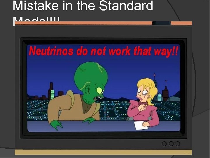 Mistake in the Standard Model!!! 