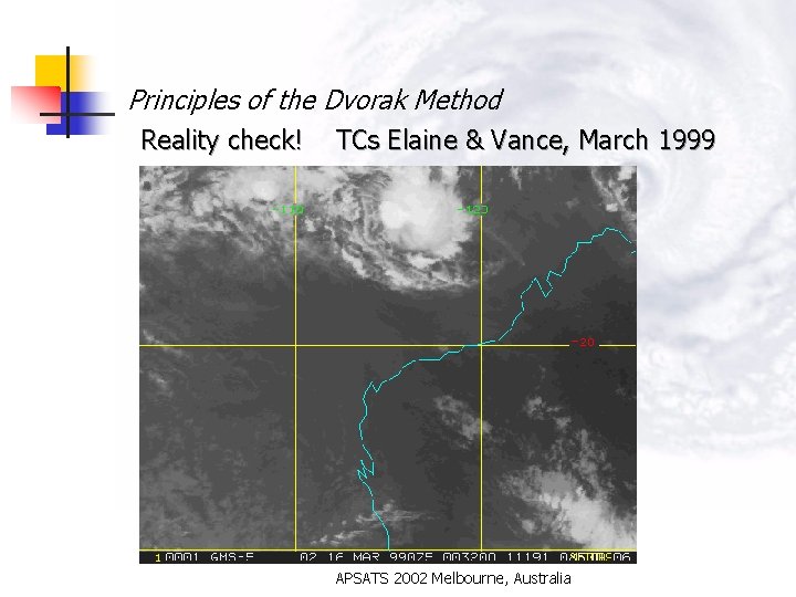 Principles of the Dvorak Method Reality check! TCs Elaine & Vance, March 1999 APSATS