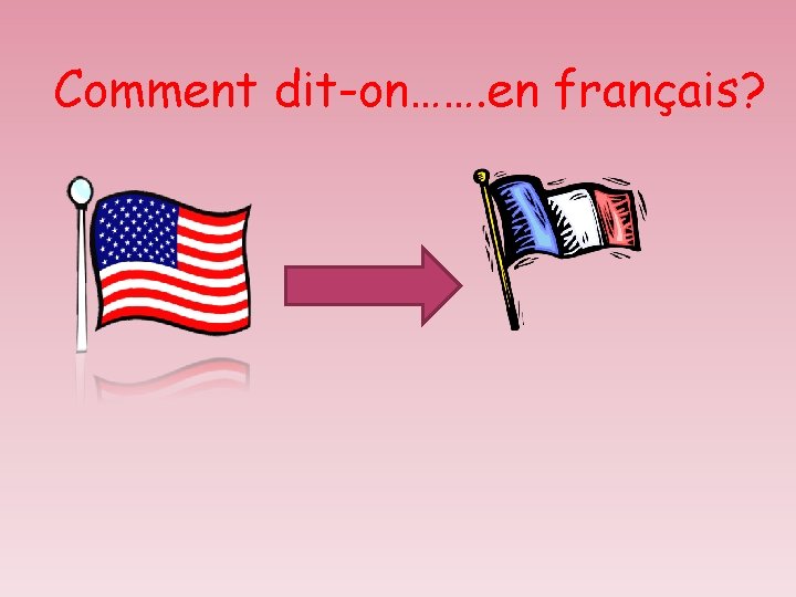 Comment dit-on……. en français? 