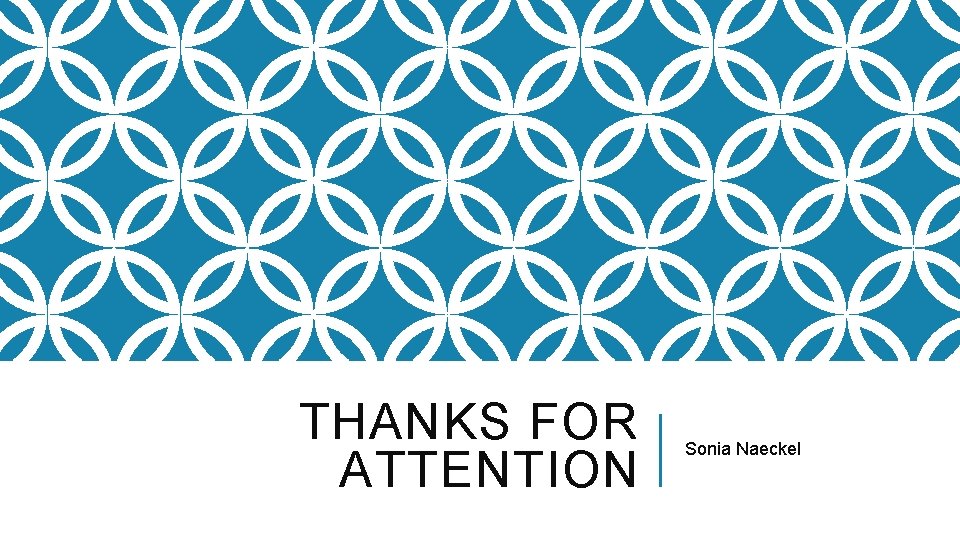 THANKS FOR ATTENTION Sonia Naeckel 