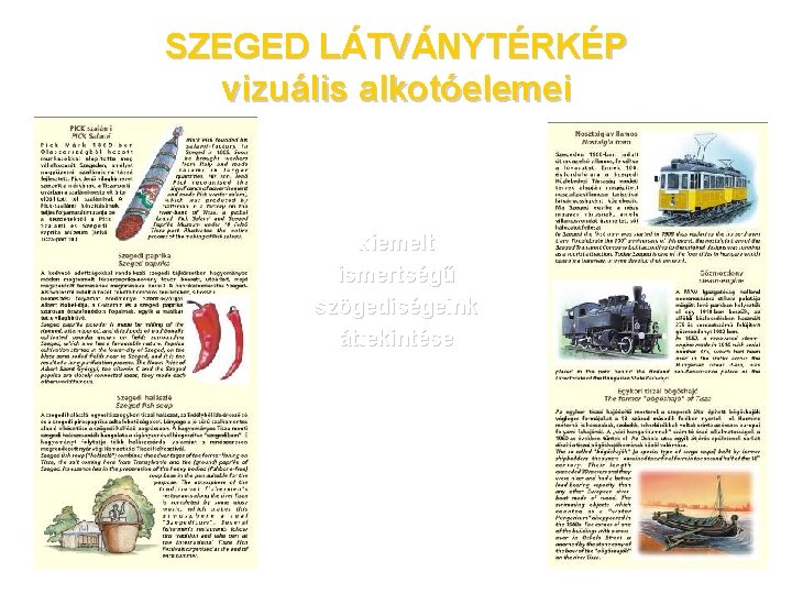 SZEGED LÁTVÁNYTÉRKÉP vizuális alkotóelemei kiemelt ismertségű szögediségeink áttekintése 