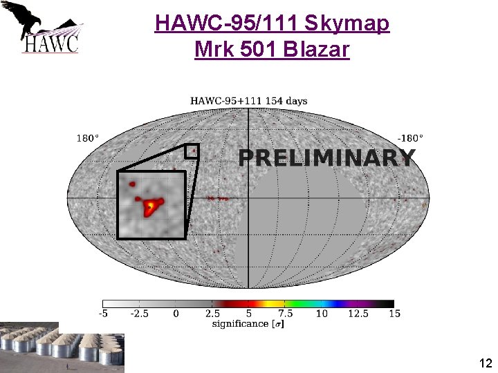 HAWC-95/111 Skymap Mrk 501 Blazar 12 