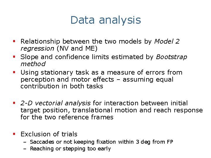 Data analysis § Relationship between the two models by Model 2 regression (NV and