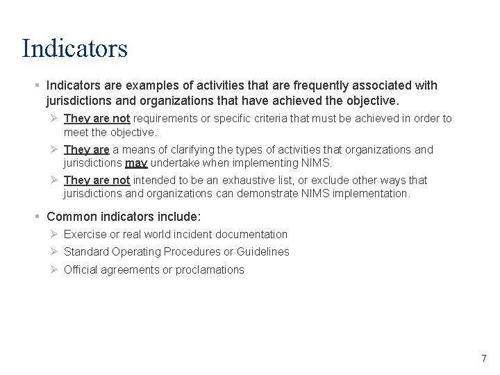 Indicators § Indicators are examples of activities that are frequently associated with jurisdictions and