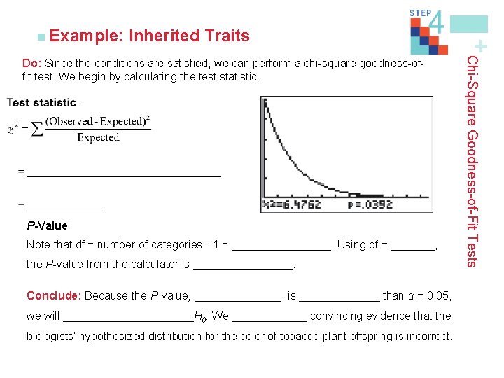 Inherited Traits P-Value: Note that df = number of categories - 1 = ________.