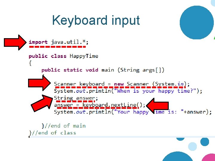 Keyboard input 