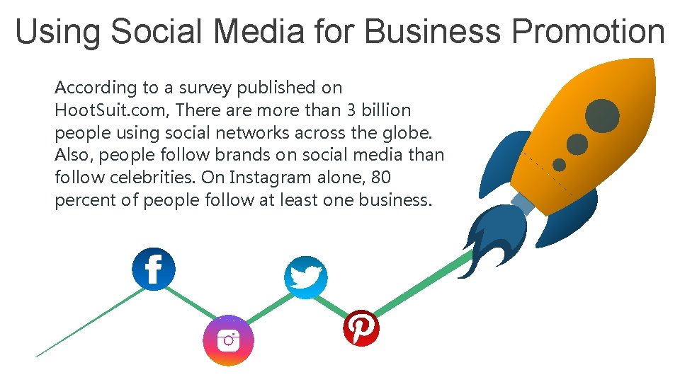 Using Social Media for Business Promotion According to a survey published on Hoot. Suit.