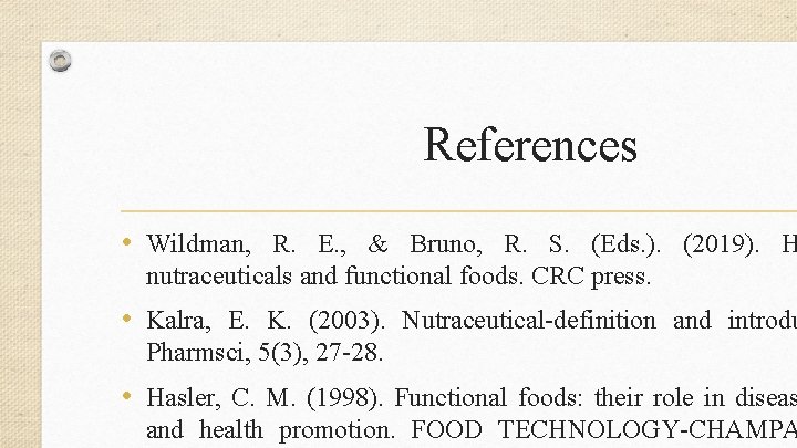 References • Wildman, R. E. , & Bruno, R. S. (Eds. ). (2019). H