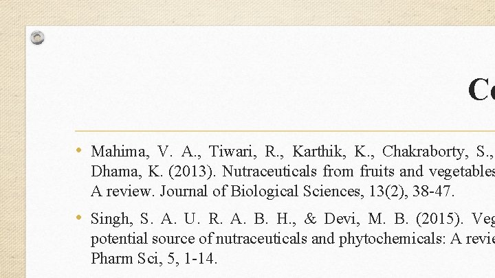  Co • Mahima, V. A. , Tiwari, R. , Karthik, K. , Chakraborty,