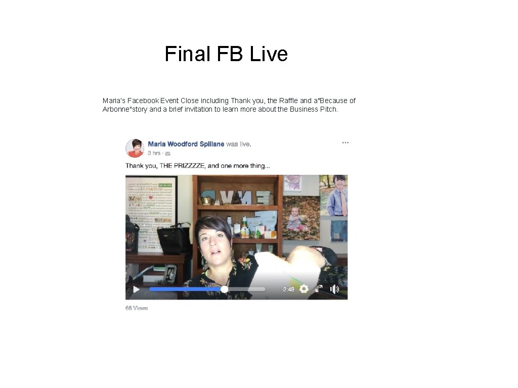 Final FB Live Maria’s Facebook Event Close including Thank you, the Raffle and a"Because Final FB Live Maria’s Facebook Event Close including Thank you, the Raffle and a"Because