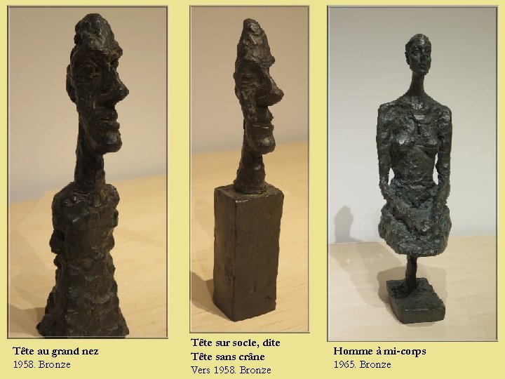 Tête au grand nez 1958. Bronze Tête sur socle, dite Tête sans crâne Vers