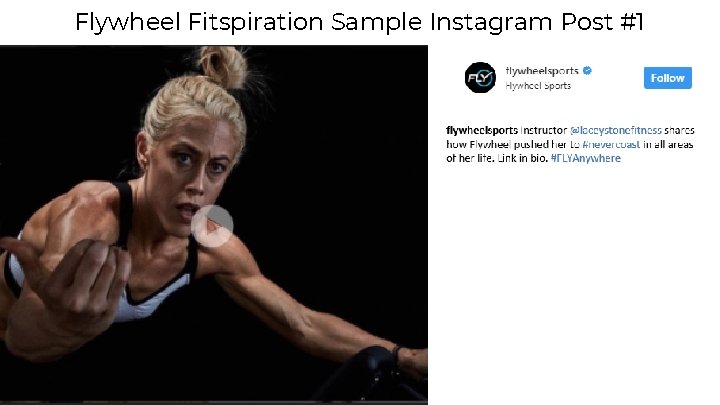 Flywheel Fitspiration Sample Instagram Post #1 