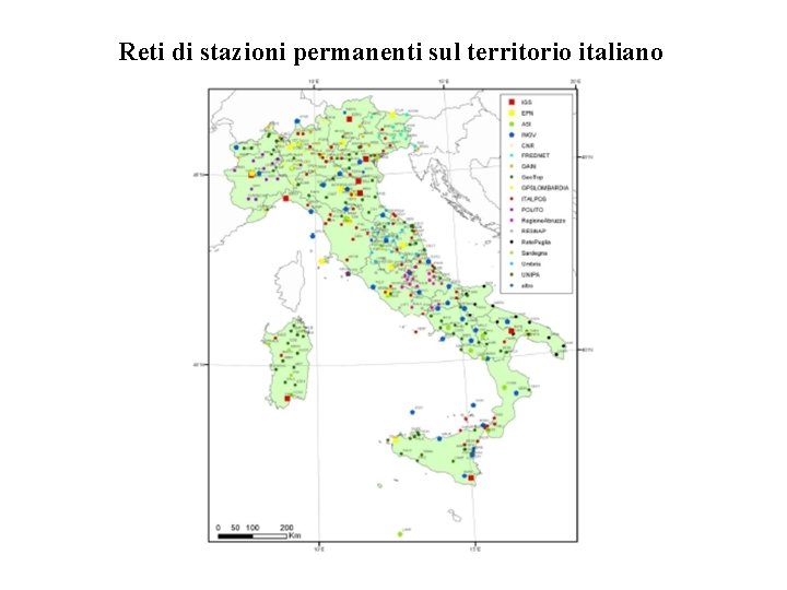 Reti di stazioni permanenti sul territorio italiano 