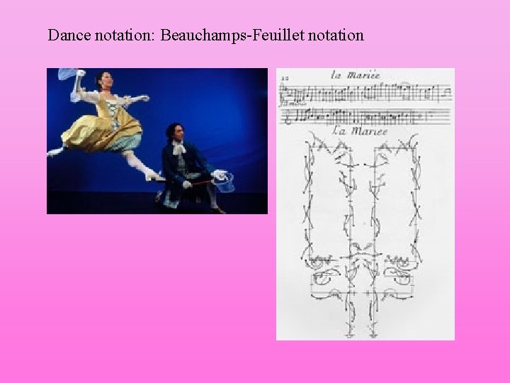 Dance notation: Beauchamps-Feuillet notation 