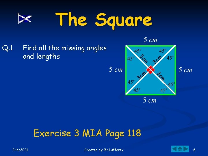 Q. 1 m 3 c Find all the missing angles and lengths m 3