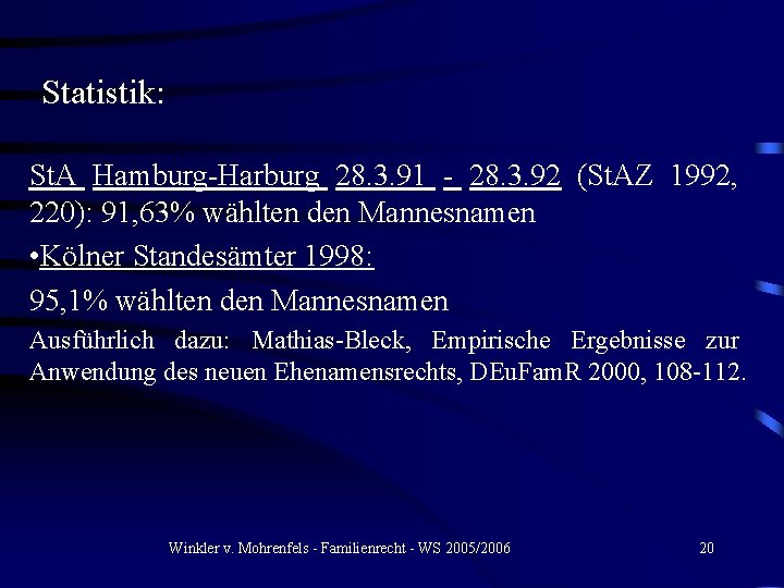 Statistik: St. A Hamburg-Harburg 28. 3. 91 - 28. 3. 92 (St. AZ 1992,