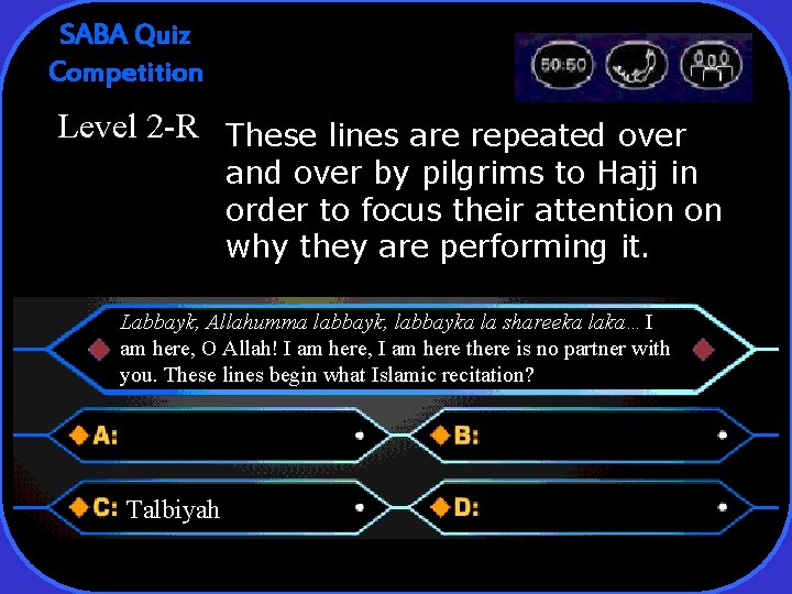 SABA Quiz Competition Level 2 -R These lines are repeated over and over by