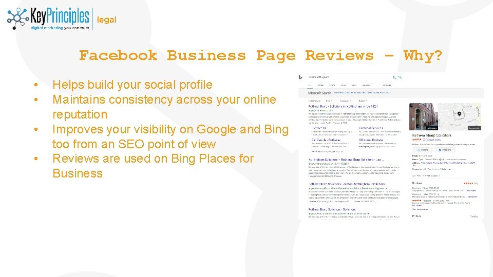 Facebook Business Page Reviews – Why? • • Helps build your social profile Maintains