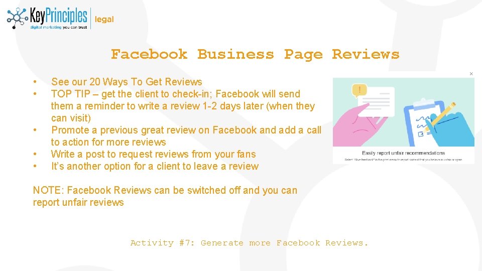 Facebook Business Page Reviews • • • See our 20 Ways To Get Reviews