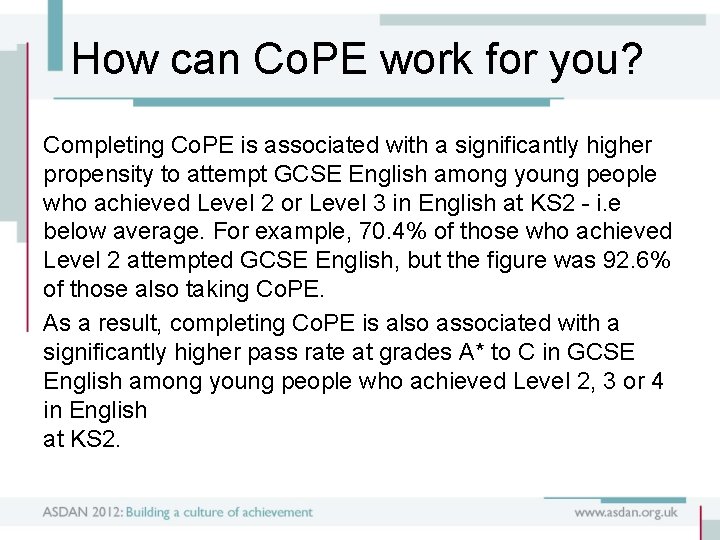 How can Co. PE work for you? Completing Co. PE is associated with a