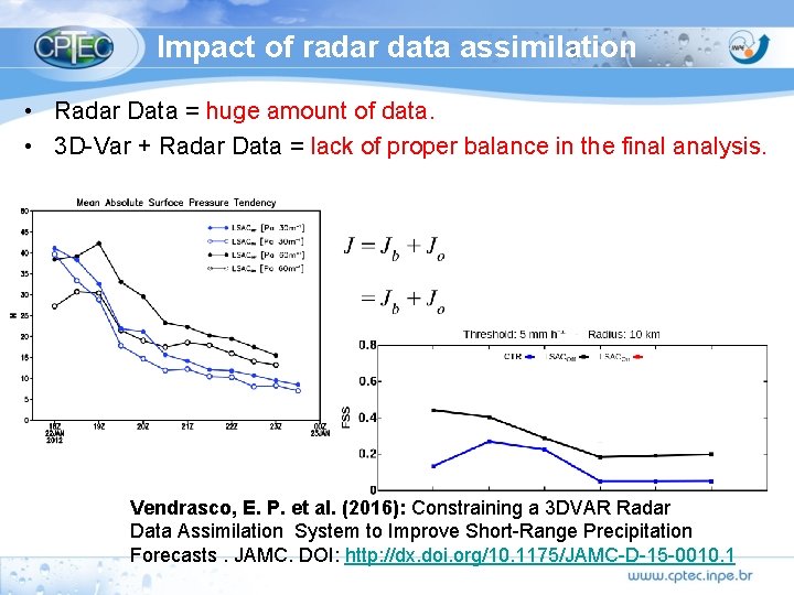 Impact of radar data assimilation • Radar Data = huge amount of data. •