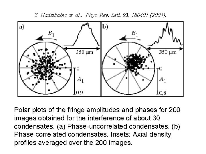 Z. Hadzibabic et. al. , Phys. Rev. Lett. 93, 180401 (2004). Polar plots of