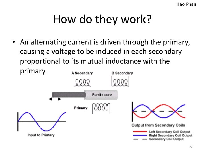 Hao Phan How do they work? • An alternating current is driven through the