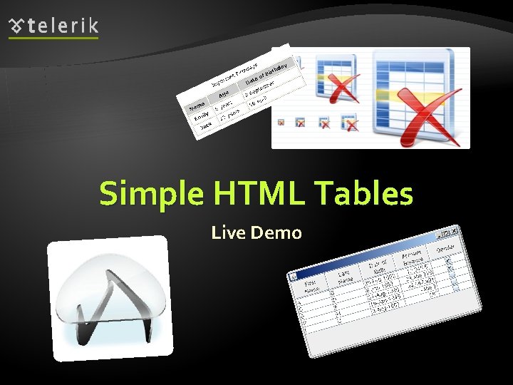 Simple HTML Tables Live Demo 