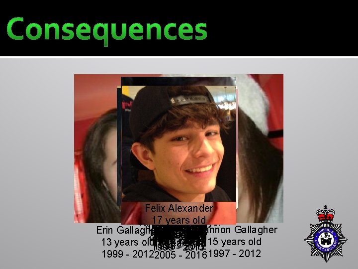 Felix Alexander Rehtaeh Hannah Parsons Smith Kenneth Weishuhmn Joshua Unsworth Ronan Hughes Jessica Cleland