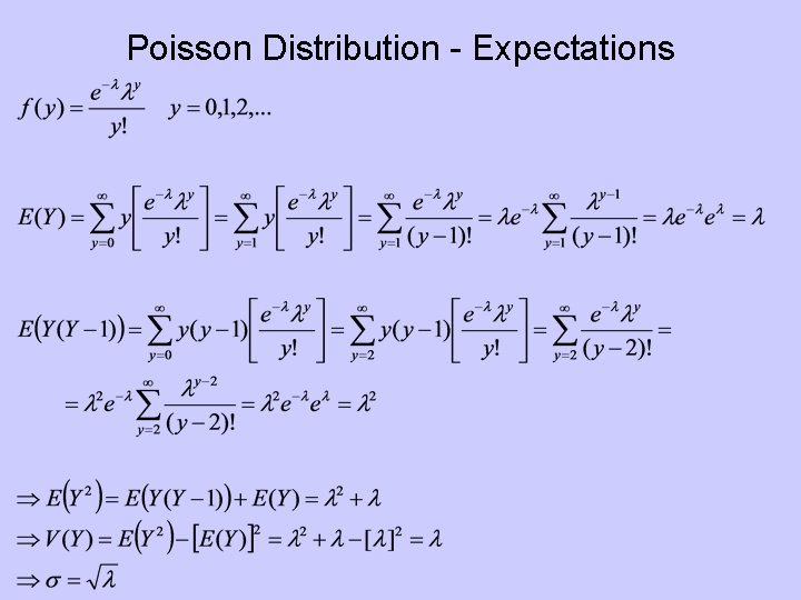 Poisson Distribution - Expectations 