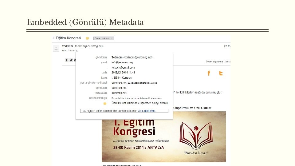 Embedded (Gömülü) Metadata 