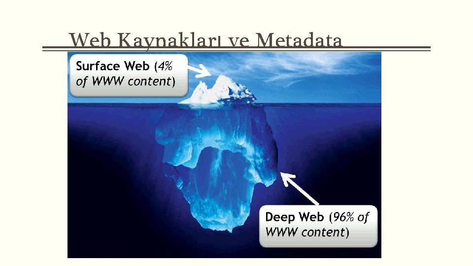 Web Kaynakları ve Metadata 