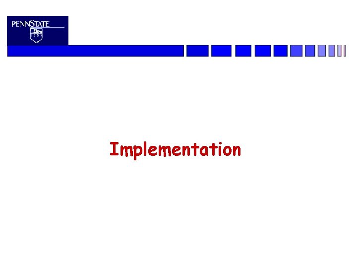 Implementation 