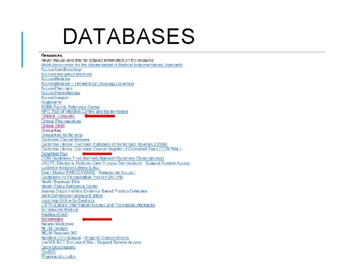 DATABASES 