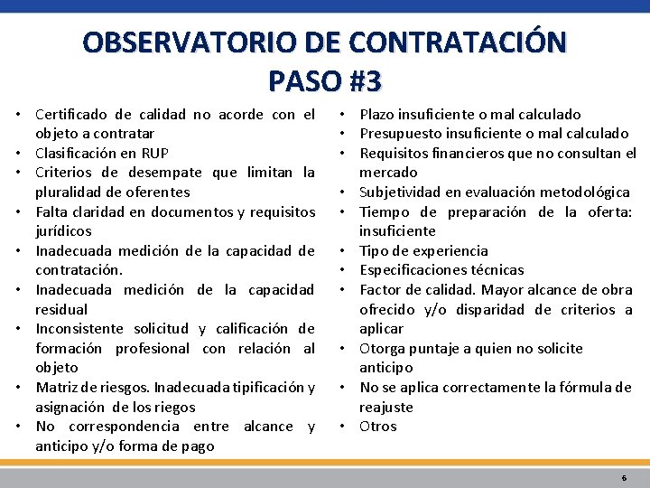 OBSERVATORIO DE CONTRATACIÓN PASO #3 • Certificado de calidad no acorde con el objeto