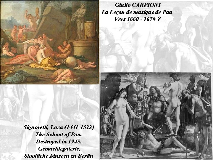 Giulio CARPIONI La Leçon de musique de Pan Vers 1660 - 1670 ? Signorelli,