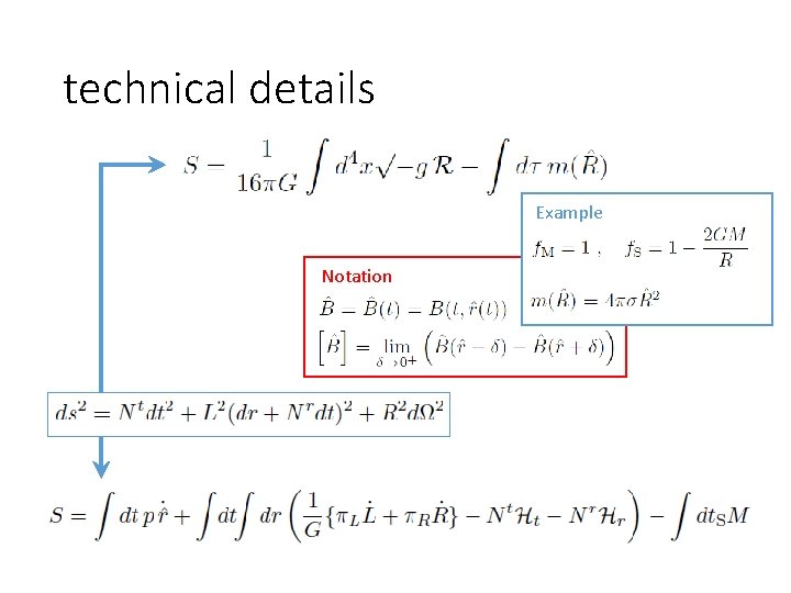 technical details Example Notation 