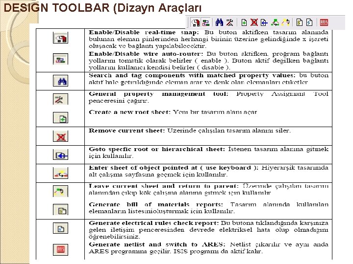 DESIGN TOOLBAR (Dizayn Araçları 