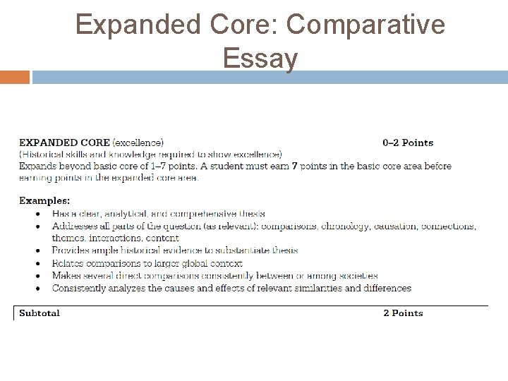 Expanded Core: Comparative Essay 