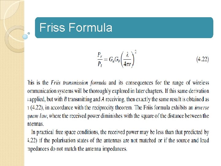 Friss Formula 
