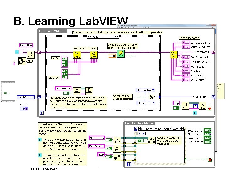 B. Learning Lab. VIEW Two main approaches: • “Sit & go” − − −