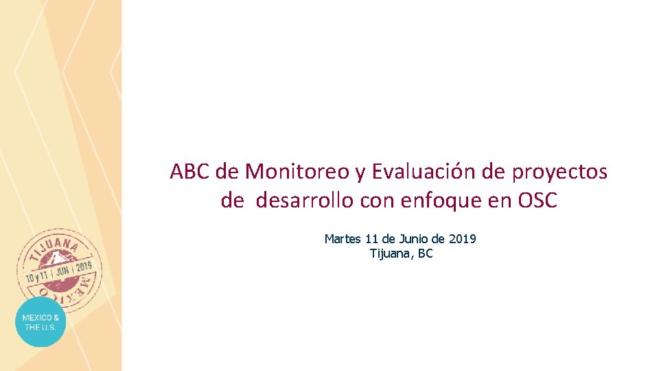 ABC de Monitoreo y Evaluación de proyectos de desarrollo con enfoque en OSC Martes