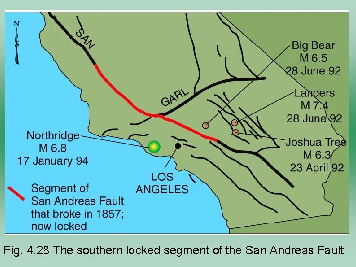Fig. 4. 28 The southern locked segment of the San Andreas Fault 