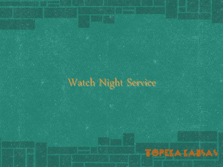 Watch Night Service 