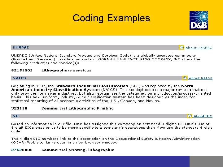 Coding Examples Coding Examples