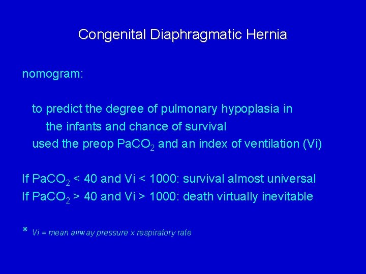 Congenital Diaphragmatic Hernia nomogram: to predict the degree of pulmonary hypoplasia in the infants