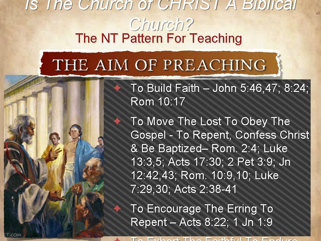 Is The Church of CHRIST A Biblical Church? The NT Pattern For Teaching ✦